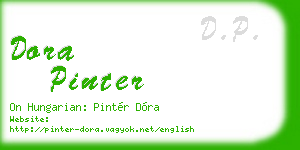 dora pinter business card